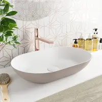 Mondiaz onni waskom solid surface 55 cm kleur smoke /talc