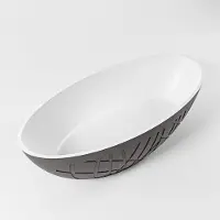 Mondiaz Vrijstaand Bad HOLM 180x85cm Kleur Dark Grey / Talc