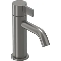 Ivy Aia Pact Eenhendel wastafelmengkraan opbouw model S, coldstart Geborsteld metal black PVD