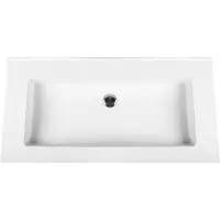 Boss & Wessing Wastafel bws veroni 45.5x77 cm zonder kraangat solid surface wit