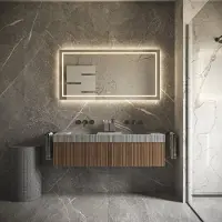 HiPP Spiegel design phantom 001 rechthoek 120x70 cm met verlichting incl. Spiegelverwarming