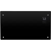 Eurom Convector verwarming alutherm verre 1500w voor in de badkamer met wi-fi en glazen behuizing zwart