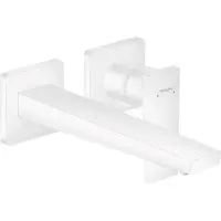 Hansgrohe Wastafelmengkraan metropol afdekset uitloop 22.5 cm en afvoerplug mat wit