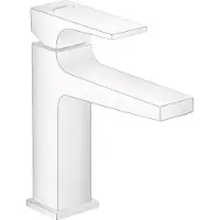 Hansgrohe Metropol ééngreeps wastafelmengkraan 110 met afvoerplug mat wit
