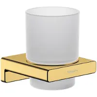 Hansgrohe AddStoris - Tandenborstelhouder, mat glas/gepolijst goud 41749990