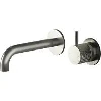 Hotbath Cobber X CX005EXT18 Afbouwdeel Voor Inbouw Wastafelkraan - Uitloop 18cm - Geborsteld Nikkel - Messing - Kranen, Wastafelkranen, Inbouw