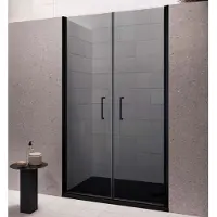 Lacus Nisdeur Giglio Evo Saloon 2 Klapdeuren 140x200 Cm Rookglas Zwart
