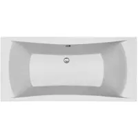 Plieger Temple duobad acryl extra diep en ruim 190x90x47cm met poten wit