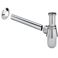 Boss & Wessing BWS Bekersifon Chroom Rond Inclusief Muurbuis En Rozet 5/4 x 32mm