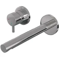 Brauer Chrome Edition inbouw wastafelmengkraan met rechte uitloop en rozetten model B2 chroom