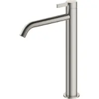Hotbath Ace AC003H Wastafelkraan Hoog - Geborsteld Nikkel - Zonder Waste - Messing - Kranen, Wastafelkranen, Opbouw Wastafelkranen - 8720847722843