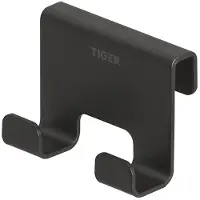 Tiger Caddy - Douchehaak - Glaspaneel dikte 6-8 mm - 3,5 x 7 x 5 cm - Zwart