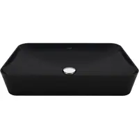 Boss & Wessing Opbouw wastafel bws juno 60x40 cm keramiek zwart