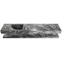 Mondiaz ALAN-DLUX 200cm planchet Lava. Vrijhangende wastafel CLOUD links 1 kraangat, kleur Lava.