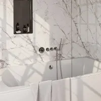 Brauer Inbouwthermostaat set Chrome Edition Incl Badafvoer Chroom (Keuze Handdouche)