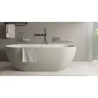 Ideavit Ligbad vrijstaand solidera 170x80x55 cm solid surface mat pebble grey