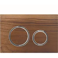 Geberit Bedieningsplaat Sigma 50 Round voor 2-toets Spoeling Chroom / Amerikaans noten
