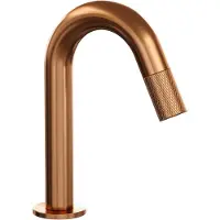 Brauer Copper Carving opbouw fonteinkraan met gebogen uitloop koper geborsteld PVD