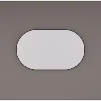 HiPP Spiegel design spv 8600 ovaal 40x80 cm met frame mat zwart
