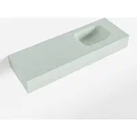 Mondiaz LEX Greey vrijhangende solid surface wastafel 90cm. Positie wasbak rechts