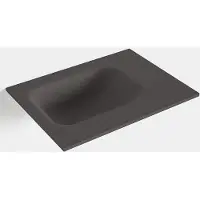 Mondiaz lex dark_grey solid surface inleg wastafel voor toiletmeubel 40 cm. Positie wasbak links