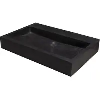 Forzalaqua Wastafel Oslo Hardsteen Gezoet Zonder Kraangat 80,5x51,5x9,5 cm