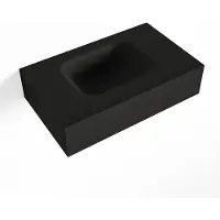 Mondiaz LEX Urban vrijhangende solid surface wastafel 50cm. Positie wasbak links