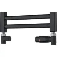 TVS Radiator aansluitset valves 210 zwart