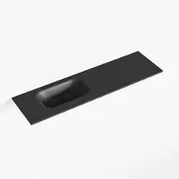 Mondiaz eden urban solid surface inleg wastafel voor toiletmeubel 80 cm. Positie wasbak links