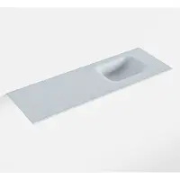 Mondiaz LEX Clay solid surface inleg wastafel voor toiletmeubel 90cm. Positie wasbak rechts