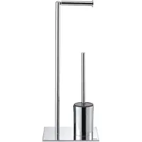 Sealskin Tube - Toiletbutler - Toiletborstel met houder siliconen - Reserverolhouder - vrijstaand - Chroom