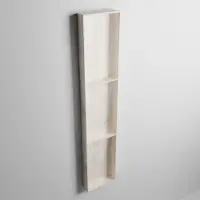 Mondiaz easy nis 149,5x29,5 cm in solid surface kleur ostra. 3 vakken geschikt voor in- of opbouw