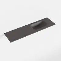Mondiaz eden dark_grey solid surface inleg wastafel voor toiletmeubel 80 cm. Positie wasbak rechts