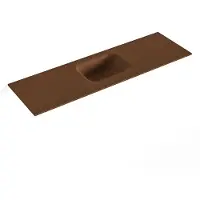 Mondiaz lex rust solid surface inleg wastafel voor toiletmeubel 100 cm. Positie wasbak midden