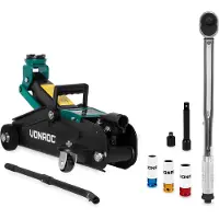 Vonroc Bandenwisselset – Autokrik 2000 kg – Momentsleutel ½” – Incl. 3-delige doppenset