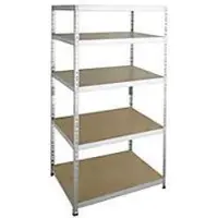 SZ Metall Legbordstelling - zware belasting - complete stelling - met 5 legborden - B 920 x D 460 x H 1800 mm - gegalvaniseerd