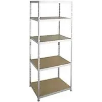SZ Metall Legbordstelling - zware belasting - complete stelling - met 5 legborden - B 920 x D 460 x H 2400 mm - gegalvaniseerd