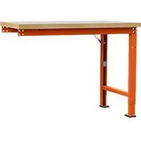 Manuflex aanbouw-werkbank Profi speciaal, tafelblad kunststof, 1250 x 700 mm, roodoranje