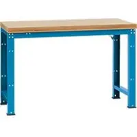 Manuflex werkbank Profi standaard, Tafelblad multiplex B 1500 x D 700, lichtblauw