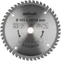 Wolfcraft - Cirkelzaagblad 165x20mm - 48 Tanden - Zaagblad voor Cirkelzaag - Serie lila - 6621000