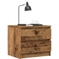 vidaXL Nachtkastjes 2 st 50x40x43.5 cm bewerkt hout oud houtkleurig