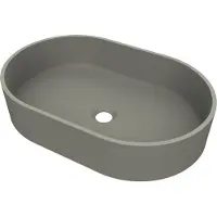 Arcqua case opbouw waskom ovaal 55x36 mat beton