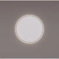 HiPP Spiegel design spv 13500 bl rond met verlichting incl. Spiegelverwarming en mat zwart frame