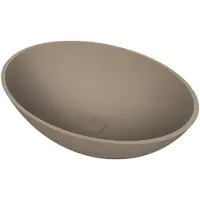 Arcqua prince opbouw waskom ovaal 49x34 mat truffel