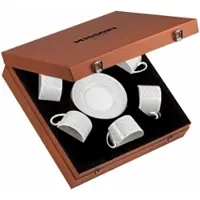 Missoni Kop & Schotel Luxury Gift Box Zig Zag White 220 ml (Set van 6)