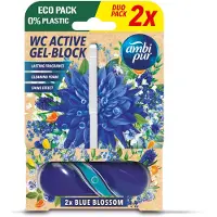 Ambi Pur 2+2 Gratis: Toiletblok Blue Blossom 2 Stuks