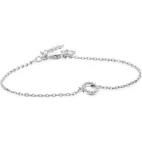 Zinzi zilveren armband met open rondje (7,5mm) bezet met witte zirconia's 16,5-19,5cm ZIA2550