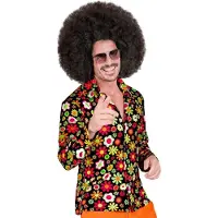 Finidi Jaren 70 shirt flowers heren