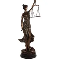 Baroque - Decoratief beeld of figuur - Vrouwe Justitia Beeldje 62 cm - Goud - Resin - 62x20x17 - Polyresin