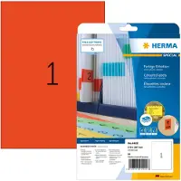 Herma 4422 verwijderbare etiketten A4 210 x 297 mm rood (20 etiketten)